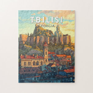 Puzzle Tbilisi Georgia Ilustracion Viaje al arte