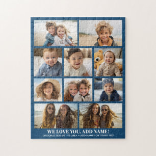 Puzzle Te Amamos Add Nombre - 10 Collage de Fotos - Moder