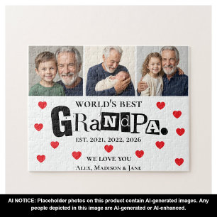 Puzzle Te amamos Fotos de los Mejores Nietos del Abuelo d