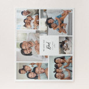 Puzzle Te Amamos Papá Collage Personalizado de 6 Fotos de