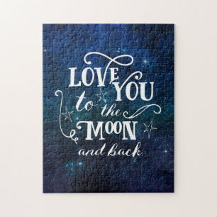 Puzzle Te amo a la luna y al cielo nocturno