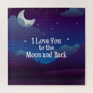 Puzzle Te amo a la luna y atrás, 