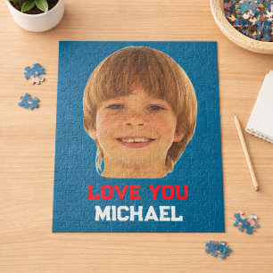 Puzzle Te Amo Chico Foto Personalizada Nombre Moderno