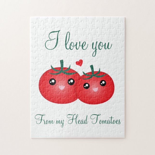 Puzzle Te Amo Desde Mi Cabeza Tomates Divertido Pun De Co (Vertical)
