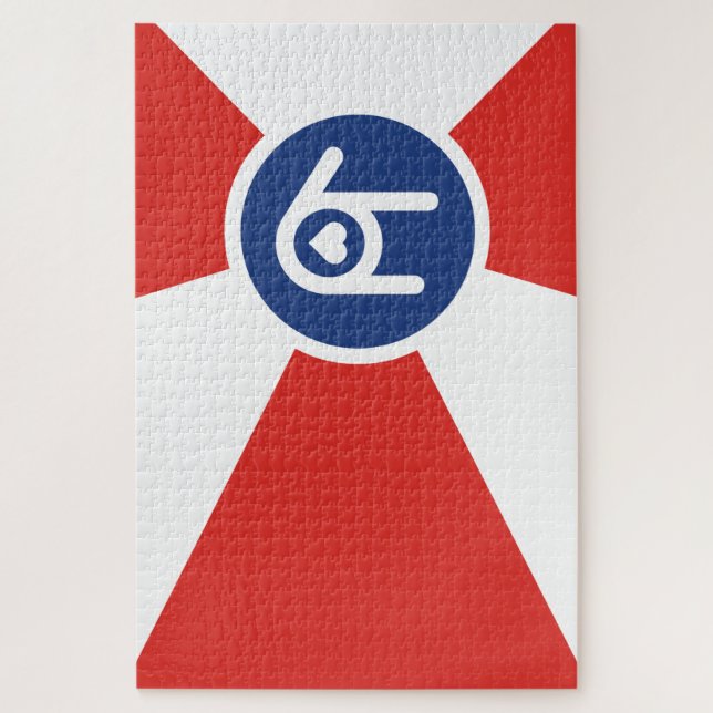 Puzzle Te amo la bandera wichita (Vertical)