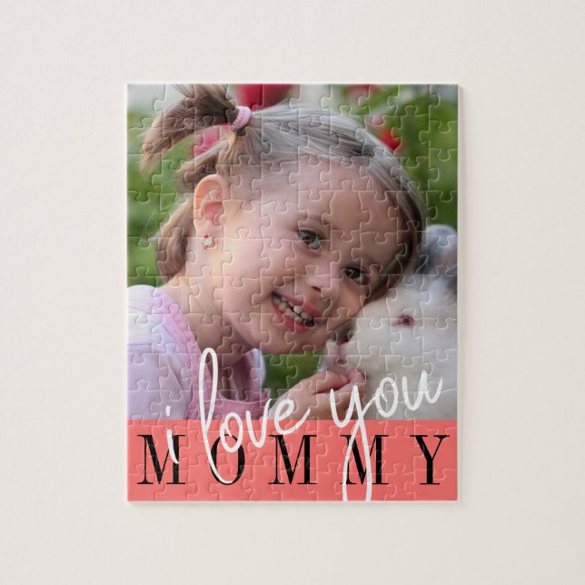 Puzzle Te amo, mamá Personalizado. (Vertical)