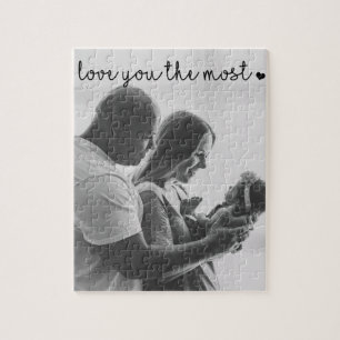 Puzzle te amo más con corazón simple moderno