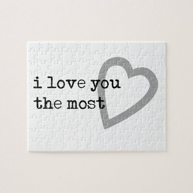 Puzzle te amo más corazón lindo (Horizontal)