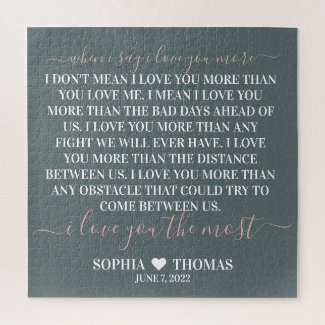 Puzzle Te amo más regalo de cumpleaños Abuelos (Vertical)