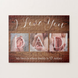 Puzzle Te amo papá Personalizado foto regalo del Día del 