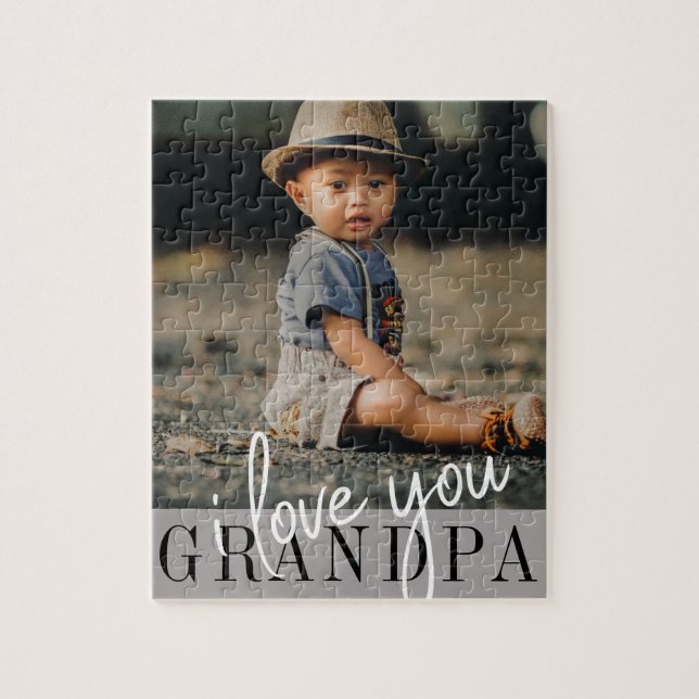 Puzzle Te amo Personalizado abuelo. (Vertical)