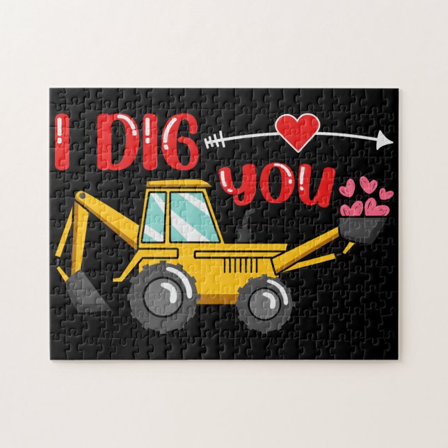 Puzzle Te Cavo Backhoe Valentine (Horizontal)