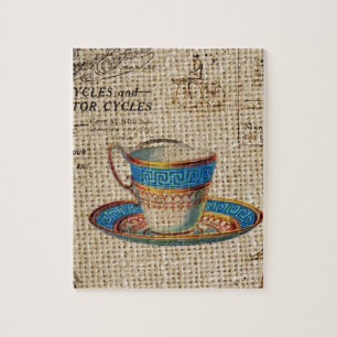 Puzzle Té de campo ruso inglés fiesta té azul