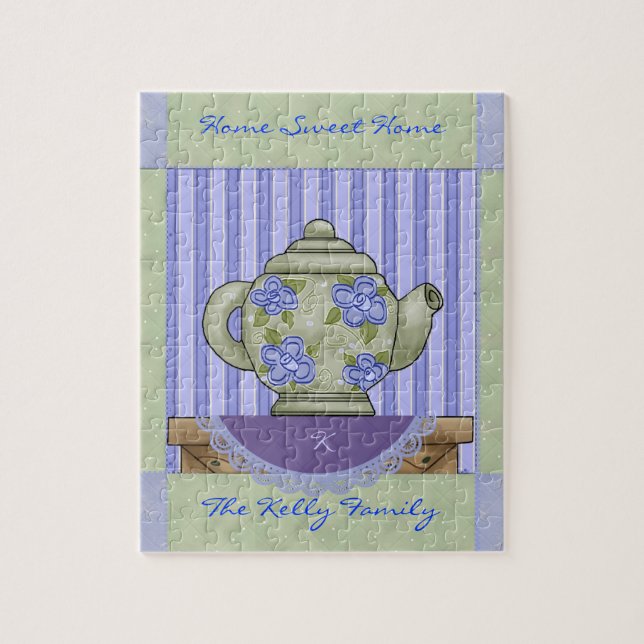 Puzzle Té floral Bloque de tejido en caja (Vertical)