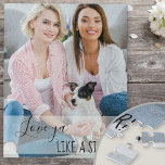 Puzzle Te quiero como a una hermana Personalizado foto<br><div class="desc">Este rompecabezas fotográfico personalizado es un regalo encantador para un mejor amigo o familia extendida. La plantilla de fotos está preparada para que usted añada su propia foto. Tu foto estará cubierta con las palabras "te amo como a una hermana", en una tipografía escrita a mano y caprichosa en un...</div>