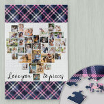 Puzzle Te quiero con trozos con forma de corazón 36 foto<br><div class="desc">Crea tu propio Collage de fotos en forma de corazón con 36 de tus fotos familiares favoritas, fotos de bodas, etc. El diseño está escrito con una bonita leyenda, "Te quiero en pedazos" en escritura a mano. El collage incluye una variedad de formatos de paisajes, retratos e instagramas cuadrados para...</div>