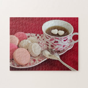 Puzzle Té y galletas del día de San Valentín