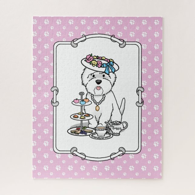 Puzzle Tea Fiesta Westie - West Highland White Terrier (Vertical)