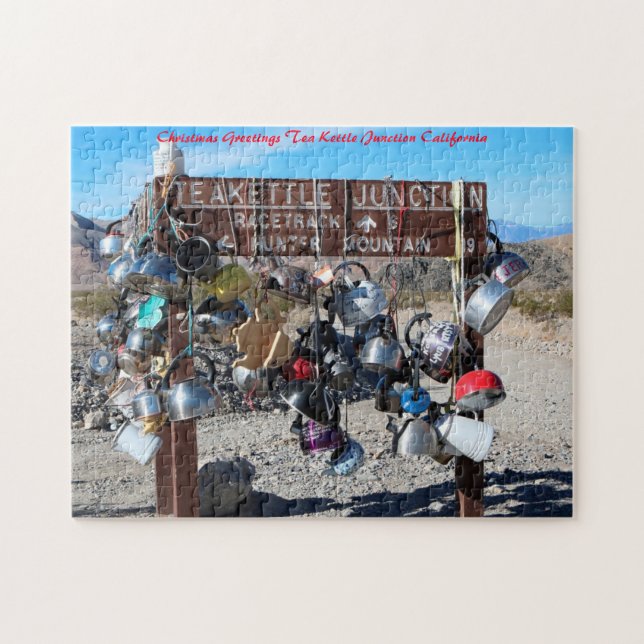 Puzzle Tea Kettle Junction California. Saludo de navidade (Horizontal)