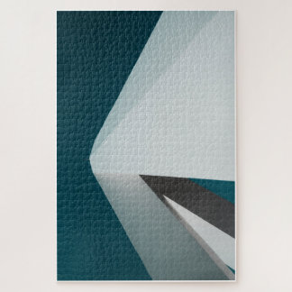Puzzle Teal sky and White roof