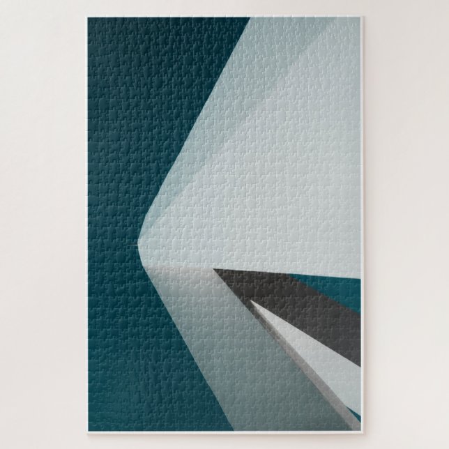 Puzzle Teal sky and White roof (Vertical)