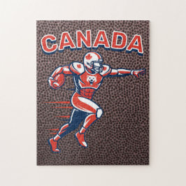 Puzzle Team Canada Football Dynamic Patriotic Athlete Art