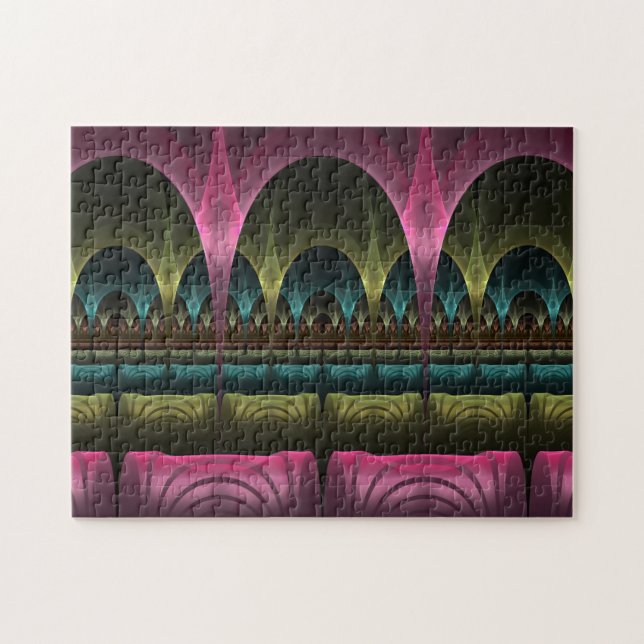 Puzzle Teatro de fantasía, arte abstracto colorido fracta (Horizontal)
