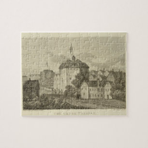 Puzzle Teatro de The Globe en el Bankside como apareció 