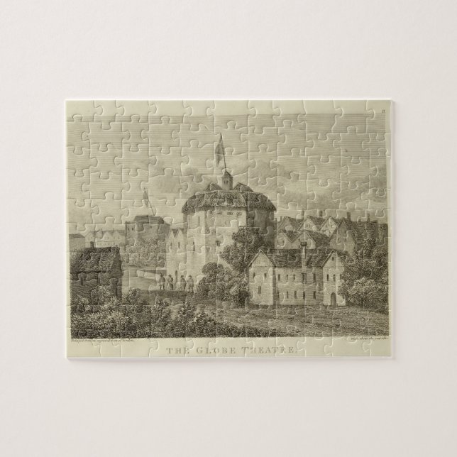 Puzzle Teatro de The Globe en el Bankside como apareció i (Horizontal)
