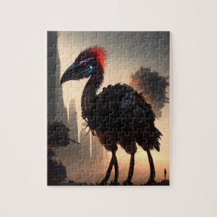 Puzzle "Techno-Feathers: The Futuristic Emu Robot"