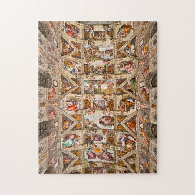 Puzzle Techo de la Capilla Sixtina, 1512, de Michelangelo (Vertical)