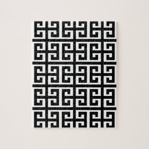 Puzzle tecla griega blanca negra