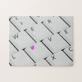 Puzzle Teclado de computadora de cartas de amor