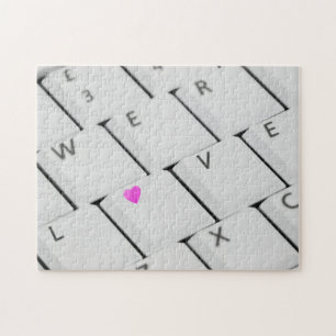 Puzzle Teclado de computadora de cartas de amor