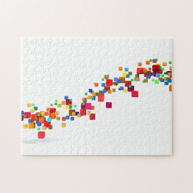 Puzzle Tecnología de Blockchain como negocio creativo (Horizontal)