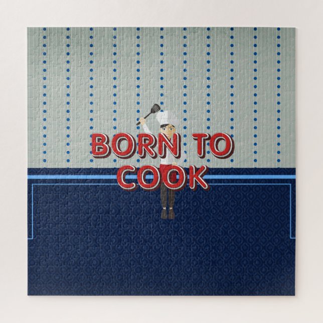 Puzzle TEE Born to Cook (Vertical)