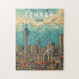 Puzzle Teherán Irán Ilustracion Viaje de arte