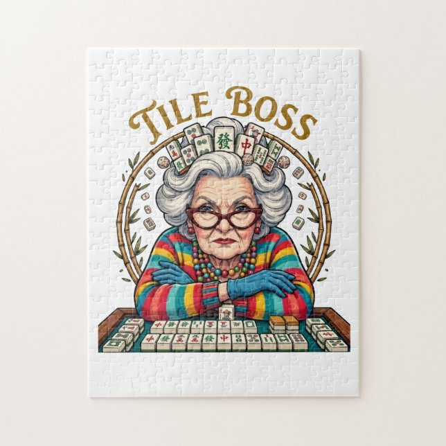 Puzzle Teja de Mahjong Jefe (Vertical)