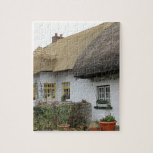 Puzzle Tejados cubiertos con paja en Adare Irlanda