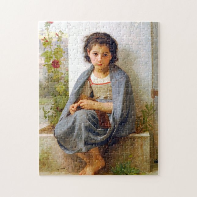 Puzzle Tejido chica, Bouguereau (Vertical)