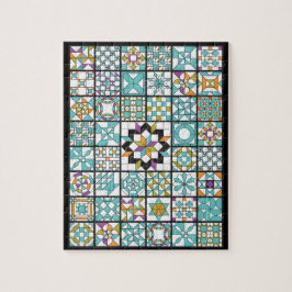 Puzzle Tejido de ejemplo turquesa moderno
