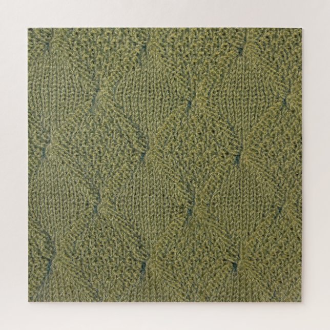 Puzzle Tejido de punto verde: textura de cierre (Vertical)