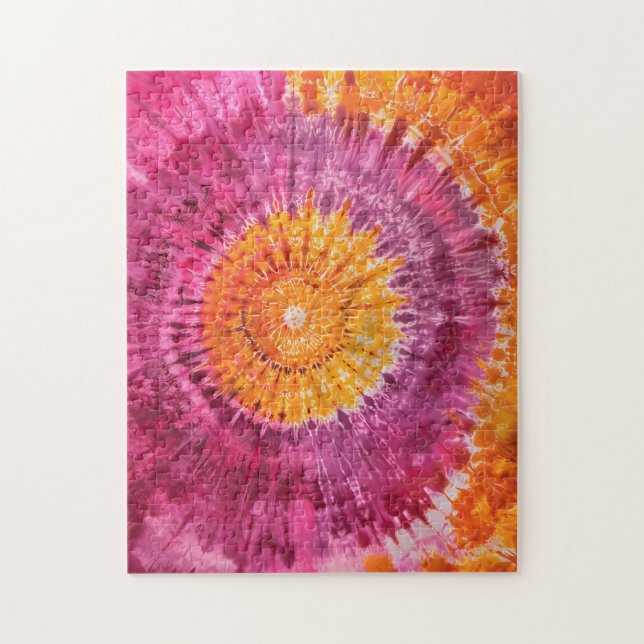 Puzzle Tejido rosa y Naranja (Vertical)