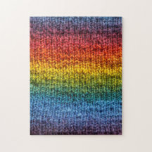 Tejiendo el tejido de nudo arcoiris Stockinette