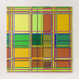 Puzzle Tela Colorida Caribeña Madras Tartán