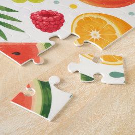 Puzzle Tela de Patrón de Frutas de Verano | Sandía Tropic