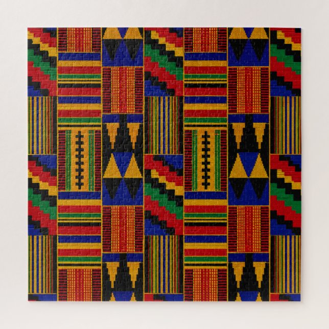 Puzzle Tela Kente de estilo africano (Vertical)