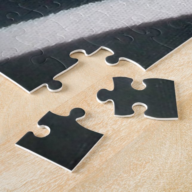 Puzzle telaraña de seda blanca y negra (Lado)