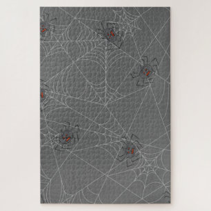 Puzzle telaraña y calabazas de Halloween