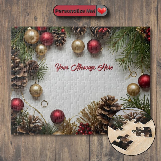 Puzzle Tema de Navidad Personalizable (Customizable Christmas Themed Jigsaw Puzzle)